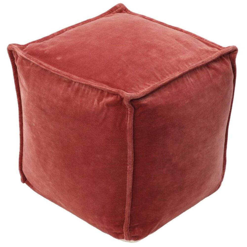 Threshold -  Costa Velvet Pouf Modern Square Upholste Blush